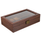 Polyester Watch Glasses Wooden Box Travel Jewlery Case Collection Display