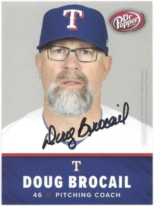 Texas Rangers Dr. Pepper Doug Brocail 2018 *autografiado* postal SGA - Imagen 1 de 1