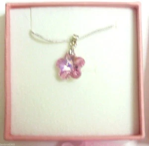  Flower Crystal Necklace Made with Swarovski Bridesmaid Birthday Any Occasion - Picture 1 of 4