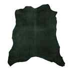Soft Dark Green Plush Suede Goatskin Leather Hide for Garments