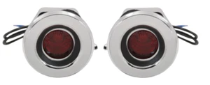 Trim Parts Rear Curved Red Side Marker Light Set 1968 Satellite Roadrunner GTX - Picture 1 of 3