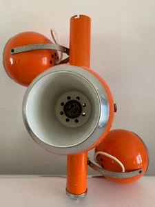 LUSTRE EYEBALL  - SPACE AGE - VINTAGE ORANGE - A RESTAURER - Picture 1 of 7