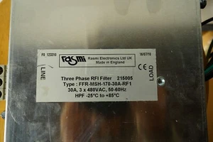 Rasmi Electronics UK 3 Phase 3x480V FFR-MSH-170-30A-RFI Filter - Bild 1 von 5