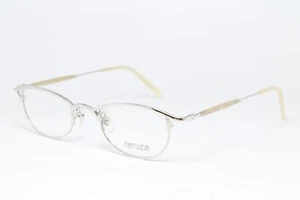 Shiny Silver MATSUDA 10119 PW 46-21 Original Vintage Eyeglasses Steampunk Rare - Picture 1 of 8