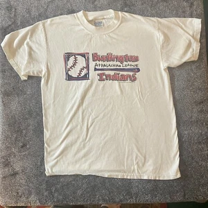 VTG Y2K Burlington Indians Appalachian League MILB T-Shirt Size M 2001 - Picture 1 of 10