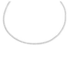 Pori Jewelry 10K White Gold 2.0mm Cuban / Curb Link Chain Bracelets