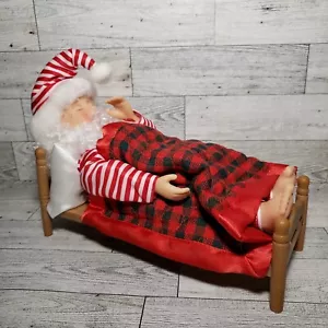 Vintage GEMMY Snoring Santa 1993 Animated Christmas Sleeping in Bed - Works!! - Bild 1 von 7