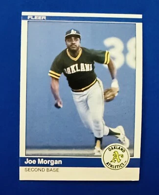 1984 FLEER UPDATE #U-80 JOE MORGAN OAKLAND A'S NM-MT OR BETTER  75 & 76 MVP HOF - Image 1 of 3