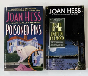 Poisoned Pins & Death By The Light Of The Moon Claire Malloy Mysteries by Hess - Picture 1 of 15