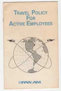 Folleto de política de viajes de Pan Am 1989 - Imagen 1 de 1