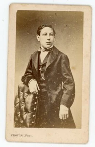 CDV PHOTO vers 1870 Provost Toulouse, un adolescent très chic pose mode fashion - Picture 1 of 2