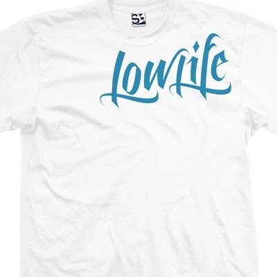 Youth Low Life OverFlow T-Shirt Lowrider LowLife Tattoo Car Club Colors Boys Tee - Image 1 of 2