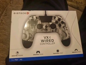Gioteck VX4 Wired Controller for PS4 / PC - Camo PlayStation 4 New Sealed - Picture 1 of 2