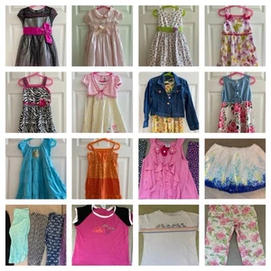 Girls Size 6/6x Summer Clothes Lot (24 Pieces, 11 Dresses, 5 Tops, 5 Pants, …….) - Picture 1 of 24
