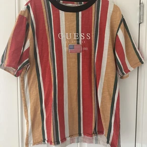 Guess David Sayer Y2K L VTG Look Shirt Red Gold 90s 80s American Flag - Picture 1 of 5