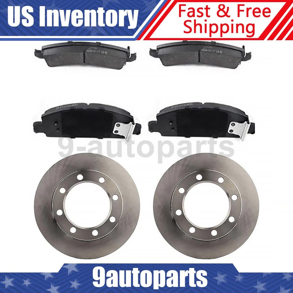 Rotores de freno delanteros y pastillas de freno para camioneta Chevrolet P30 1971 1972 1973 Foto 1 de 4