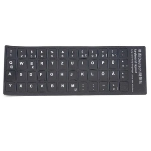 Adhésifs Clavier Noir Layout Qwertz Allemand Lettres PC Portable 13x11mm_ - Afbeelding 1 van 2