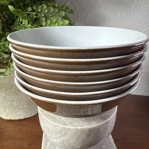 Vtg 1980s Mikasa Japan Mediterrania Expresso Brown Bowls Set of 6 - Picture 1 of 9