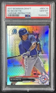 BO BICHETTE PSA 10 2017 BOWMAN CHROME DRAFT #BDC-38 REFRACTOR 6601 - Picture 1 of 2