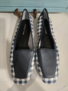 Mocasín Donald Pliner Plano Sin Cordones DeeDee Azul Marino Becerro Mujer 10 Mediano - Imagen 1 de 9