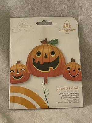 ENORME Halloween mylar TRÍO DE CALABAZAS Superforma Anagrama 35” Decoración Fiesta NUEVO Foto 1 de 4