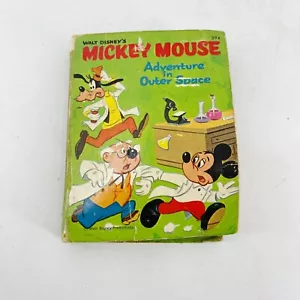 1968 Walt Disney's Mickey Mouse Adventure In Outer Space Whitman Big Little Book - Imagen 1 de 12