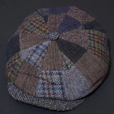 STETSON Hat Bakerboy Flat Cap MEDIUM Mens Patch Check Hatteras Newsboy Celebrity - Image 1 of 4