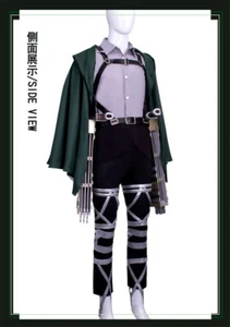Cosplay Kostüme Angriff auf Titan Pfadfinder Regiment Levi Ackerman Umhang Hemd Set - Bild 1 von 17