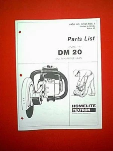 HOMELITE MULTI PURPOSE SAW MODEL DM-20 PARTS MANUAL - Imagen 1 de 1