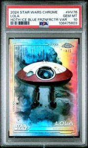2024 Topps Chrome Star Wars #hv76 Lola Hoth Ice Blue Francer Var PSA 10 pop 1 - Bild 1 von 2