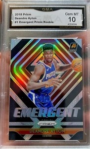 2018 Panini Prizm Silver Rookie DeAndre Ayton Emergent Gem Mint 10 Blazers SP - Picture 1 of 2