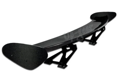 Universal 51" TYPE-4 Real Carbon Fiber Adjustable Rear Trunk GT Spoiler Wing - Image 1 of 4