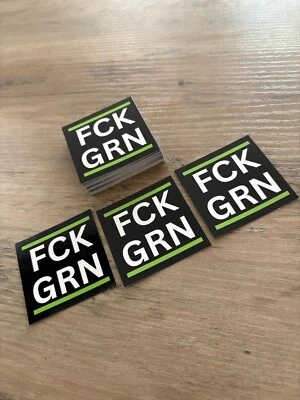 MARKENLOS FCK GRN Deutschland Grün Aufkleber Grüne -Wetterfest #3 5,2cm x 5,2cm