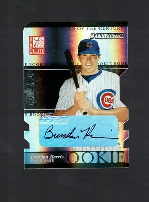 2003 DONRUSS ELITE EXTRA EDITION BRENDAN HARRIS #49 ROOKIE AUTO DIE-CUT 097/100 - Image 1 of 2