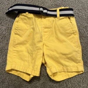 The Children’s Place Boys Chino Shorts Bottoms Belted Yellow Size 2t - Picture 1 of 5