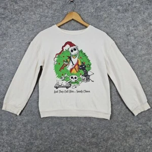 Disney Nightmare Before Christmas Sweatshirt Size Youth XL Graphic Print Glitter - Picture 1 of 11