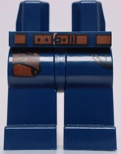 Lego Dark Blue Hips and Legs with Reddish Brown Belt Hip Holster Right - Picture 1 of 1