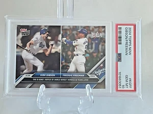 2024 Topps Now World Series Kirk Gibson/Freddie Freeman Card #KGFF PSA GEM MT 10 - Picture 1 of 3