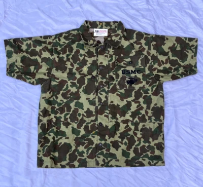 WWII US Army Soldier USMC Pacific Camouflage Cotton Jacket Coat Tops "XL" - Image 1 of 4