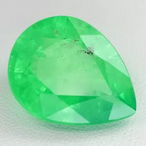 26.7ct Recrystallized Mint Green Sapphire Pear 21x16 Lab Grown - Picture 1 of 9