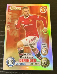 Topps Heritage Match Attax Luke Shaw Silver Foil - Picture 1 of 2