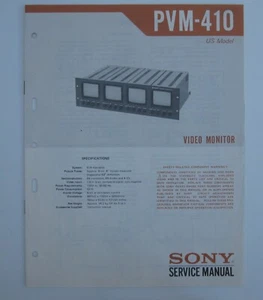 Service Manual for Sony PVM-410 Video Monitor - Picture 1 of 1