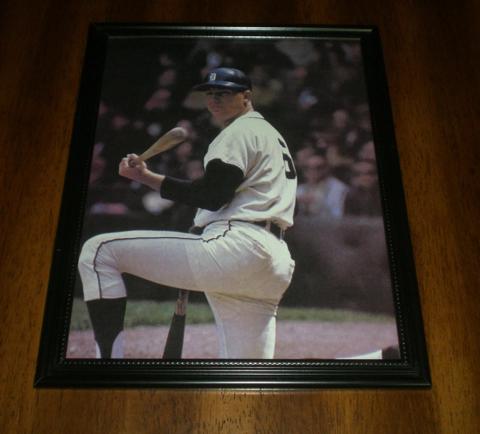 Tigers Al Kaline 1968 impresión enmarcada a color Foto 1 de 1