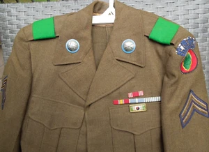 Korea US Army 24th Infantry Uniform Ike Field Jacket w/ Medals, Ribbons Patches - Picture 1 of 15