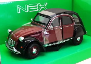 WELLY 1/24 Scale 24009W Citroen 2CV 6 Charleston Maroon/Black - Picture 1 of 4