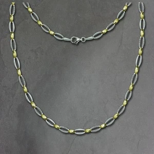 Silberdream Collier Ovale 925 Argento Dorato Zirconia Donna 45cm Catena SDK4800T - Foto 1 di 5