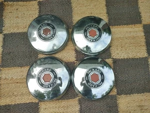 Vintage OEM Set of 4 1956? Packard Dog Dish Hubcaps Original Set - Picture 1 of 16