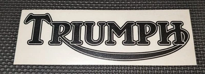 Triumph Motorcycle Window Decal/Sticker Black Free Shipping - Image 1 of 2