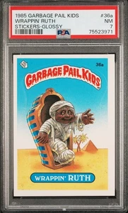 WRAPPIN RUTH 1985 GARBAGE PAIL KIDS STICKER GPK #36A ~ GLOSSY ~ PSA 7 🔥 - Bild 1 von 1