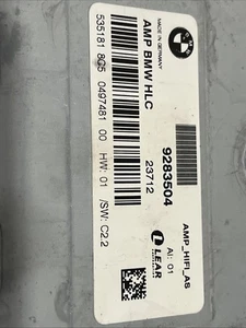 07-13 BMW E93 328 335 M3 Convertible Hifi Audio System Amplifier Amp Unit OEM✅ - Picture 1 of 2
